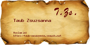 Taub Zsuzsanna névjegykártya