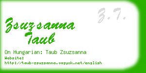 zsuzsanna taub business card
